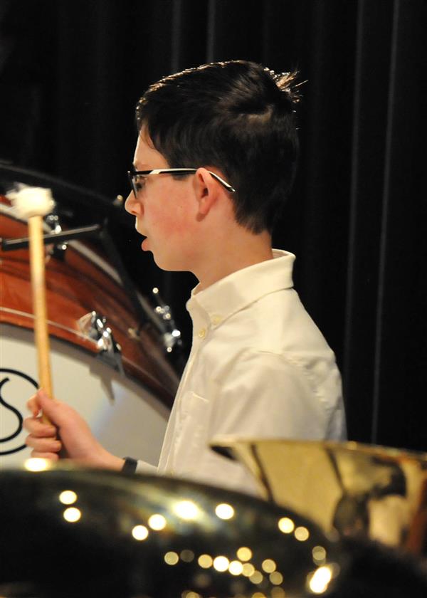 Students performing at the 2023-2024 All County Band Concert